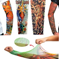 1pcs plus size summer riding driving tattoo sleeve print arm sleeves sun uv protection arm warmers for men women sleeve