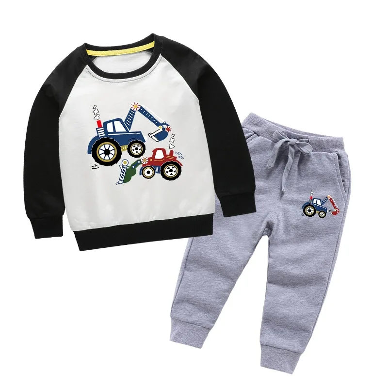 BINIDUCKLING/осенний детский комплект одежды для мальчиков 2020 хлопковый с длинными