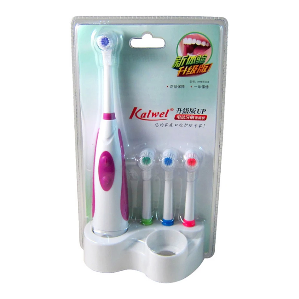 Электрическая зубная щетка с 4 щеточными головками гигиена полости рта уход