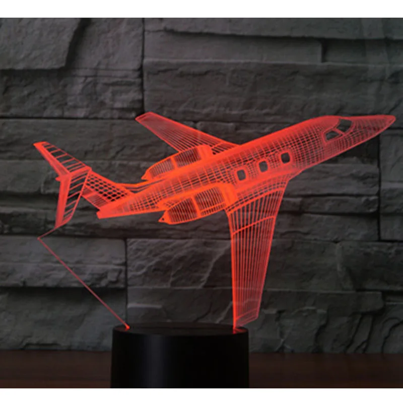 

3D LED Night Light Passenger Aircraft Plane with 7 Colors Light for Home Decoration Lamp Amazing Visualization Optical
