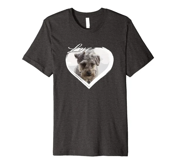 

Love Schnoodle Poodle + Schnauzer Crossbreed Puppy Dog Lover Premium T-Shirt