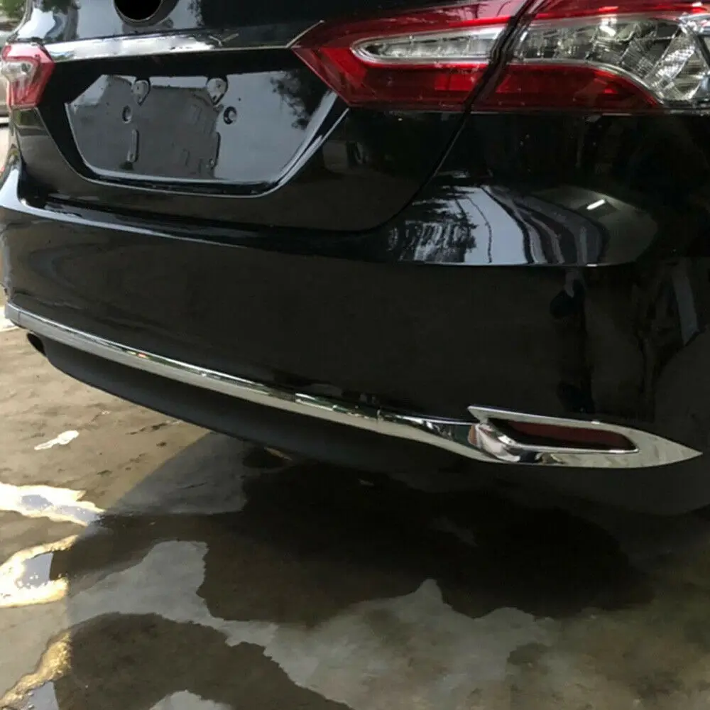 

For Toyota Camry LE XLE 2018-2020 Rear Bumper Strip with rear Fog Light Cover