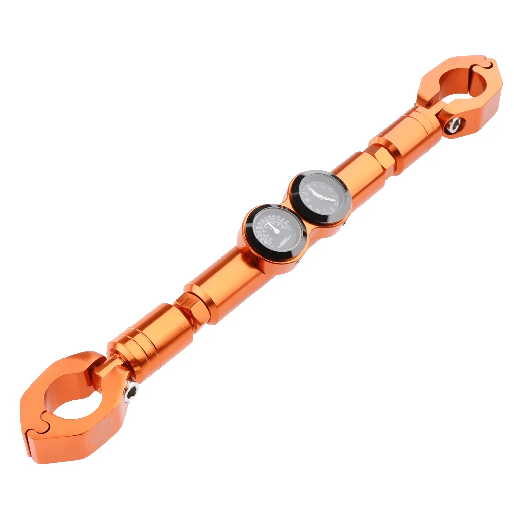 Оранжевый 22mm 7/8inch ручка мотоциклы Регулируемый перекладина для укрепления рулевого колеса рычаг - Цвет: Оранжевый