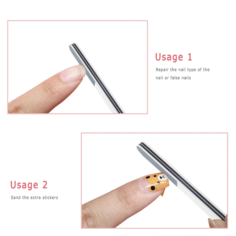 Профессиональная полировальная полоска для ногтей черно-белая пилка полировки 1