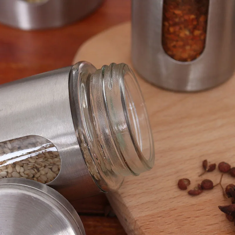 Нержавеющая сталь бутылка для приправ вращающаяся приправа барбекю шейкер перца