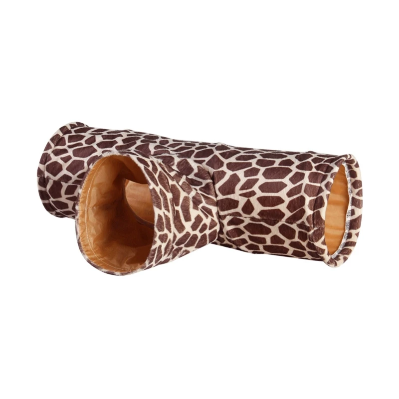 Rats Hamsters T Shape 3 Way Tunnel Pet Toy Cat Puppy Playing Tube Kitten Rabbit Collapsible Cave Exercise Bed Small Animal Toys |