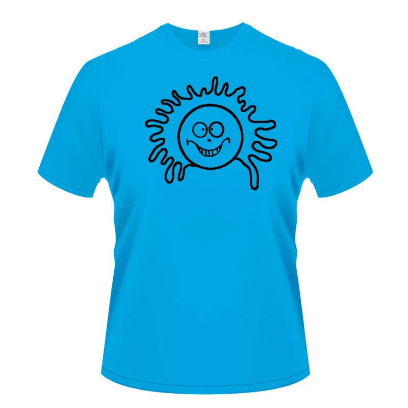 Radiate sun radiate positivity positive quote kawaii sunshine happiness cute Cool TShirts Clothes Oversized Men Short Sleeve | Мужская