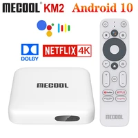 mecool km2 google certified amlogic s905x2 ddr4 android 10 tv box 2gb ram support netflix 4k dolby dual wifi prime video