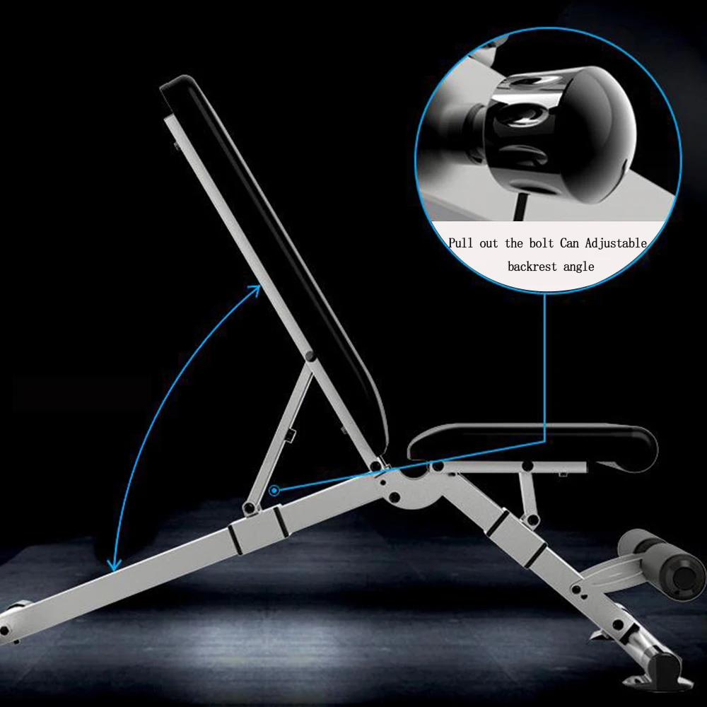 Многофункциональная Складная Скамья для гантелей брюшной Фитнес Вес подъема