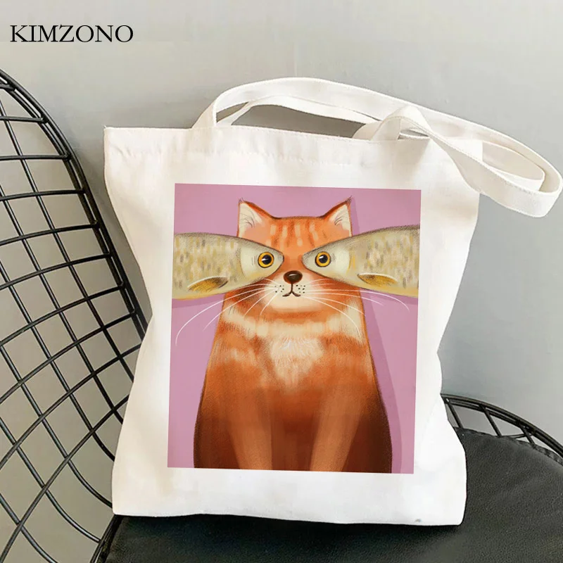 

Cat shopping bag handbag bolso bolsa jute bag canvas shopper bag bolsa compra bolsas ecologicas woven net cabas