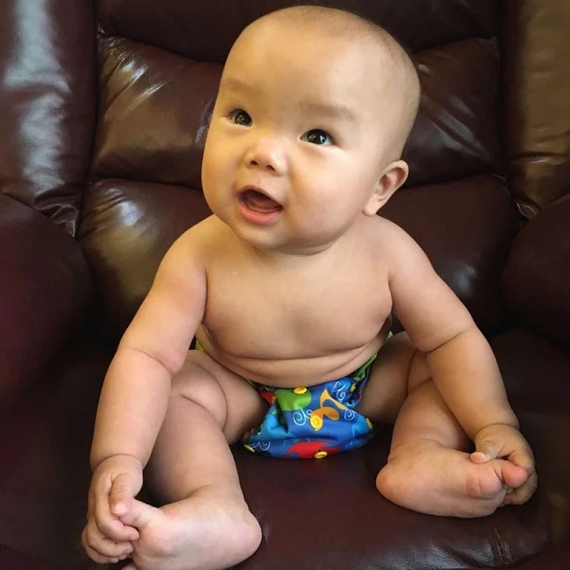 Ohbabyka двойные вставки моющиеся подгузники с карманами тренировочные штаны