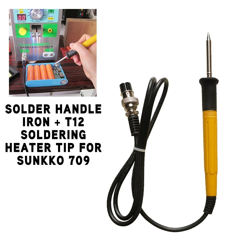 SUNKKO рукоятка паяльника железа + T12 паяльный нагреватель наконечник для 709A 709AD