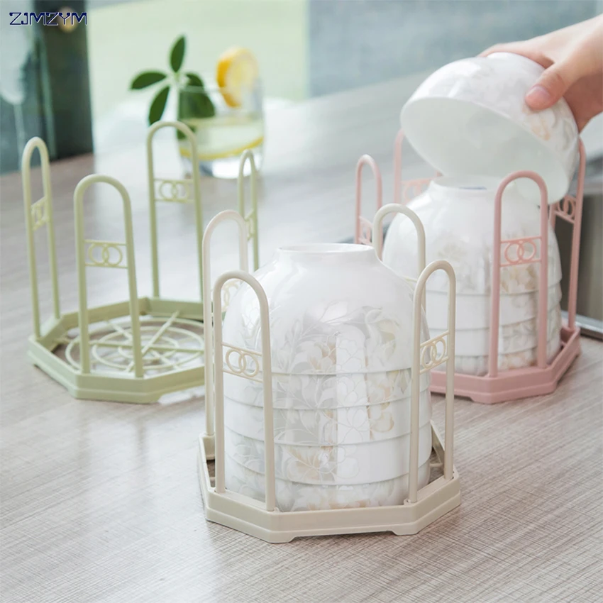 1 шт. Прочный Здоровый Пластик тарелка складной держатель стенд сухой полка