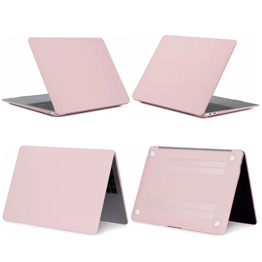 Matte Light Pink Чехол для ноутбука Apple MacBook Air Pro retina 11 12 13 15 Mac Book 13,3 15,4 дюймов Чехол с сенсорной панелью+ чехол для клавиатуры - Цвет: Matte Light Pink