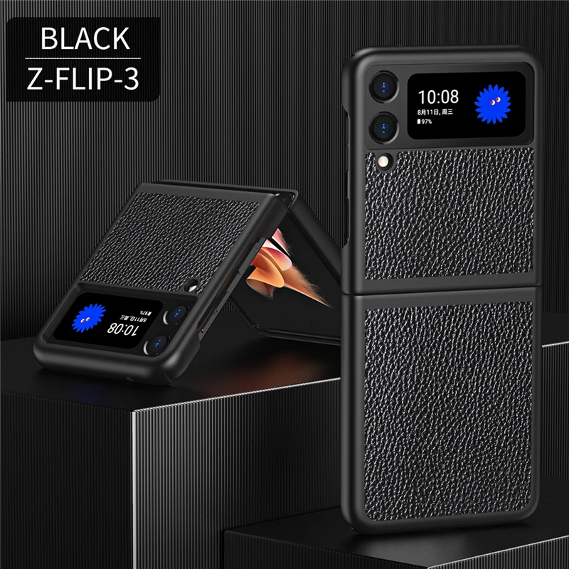 

2021 деловой Тонкий чехол с текстурой личи для Samsung Galaxy Z Flip 3 5G Flip3 Z Fold3 Fold2 Fold 3 2 Противоударная сумка для телефона