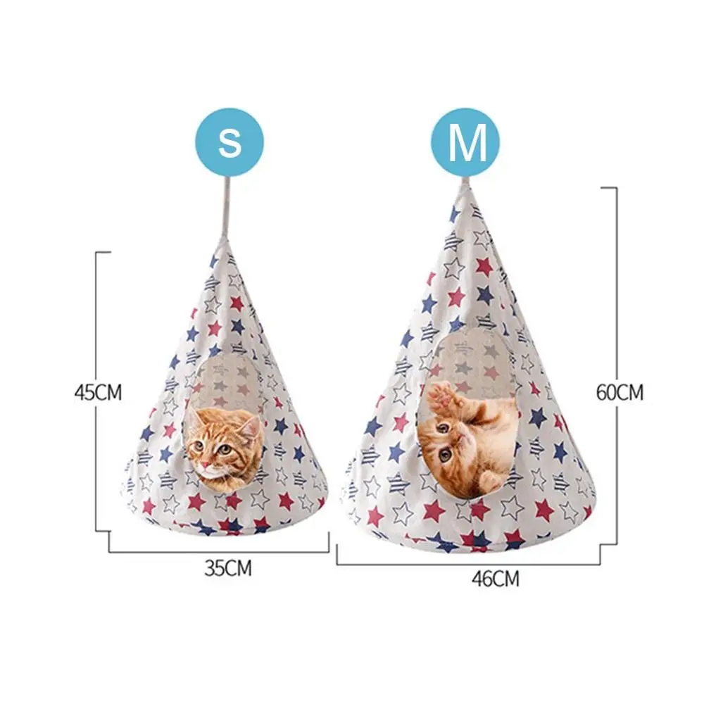 Подвесная кровать для кошки съемный гамак вентилируемый складной компактный