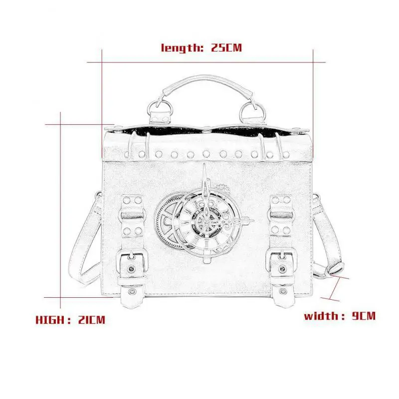 

YourSeason Ladies 2021 Steampunk Industrial Vintage Handbag Large Capacity Hasp Woman Shoulder Messenger Bags PU Leather