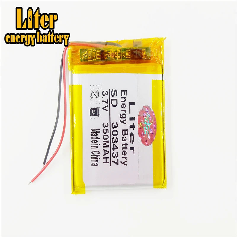 303437 3 7 V 350mah литий полимерный аккумулятор планшета с защитной платой для MP3 MP4 GPS