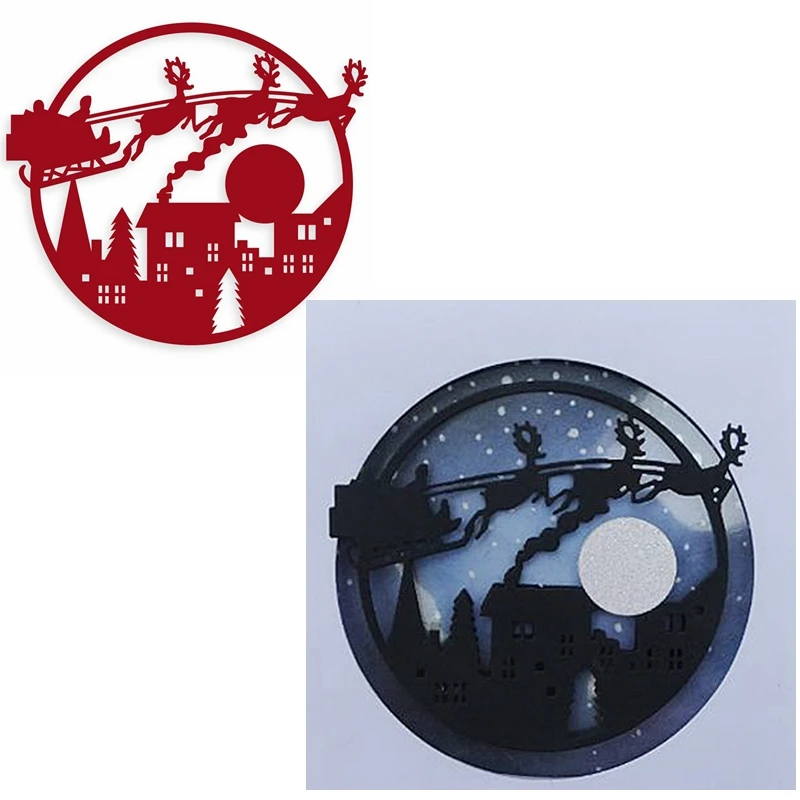 Металлические Вырубные штампы Jingle All The Way In Circle тихие в ночное время для