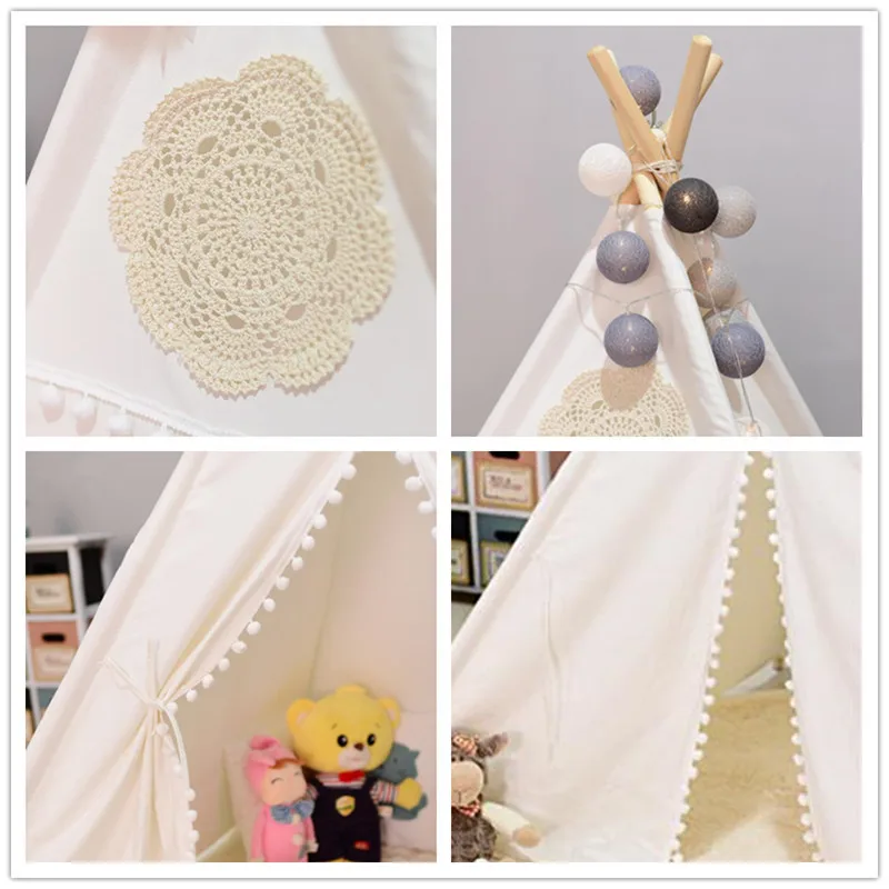 Baby Tent for Kids Playhouse Indian Playground Children's Indoor Game Wigwam Dry Pool Portable Toddler Teepee Toys Home Decor | Игрушки и
