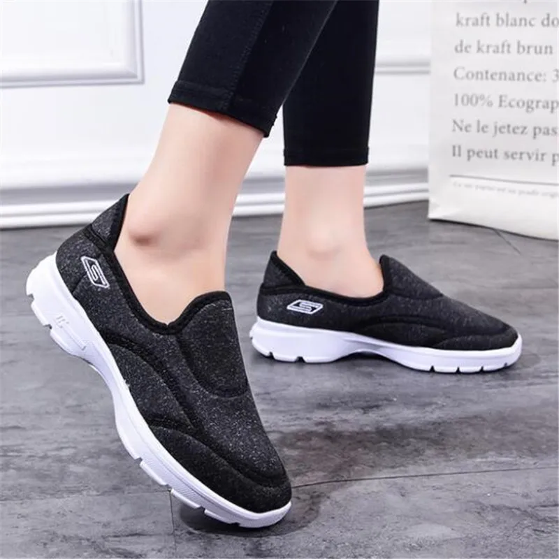 

Designer new casual women shoes cotton cloth women's shoes casual cotton solid color fashion platform sneakers woman shoes