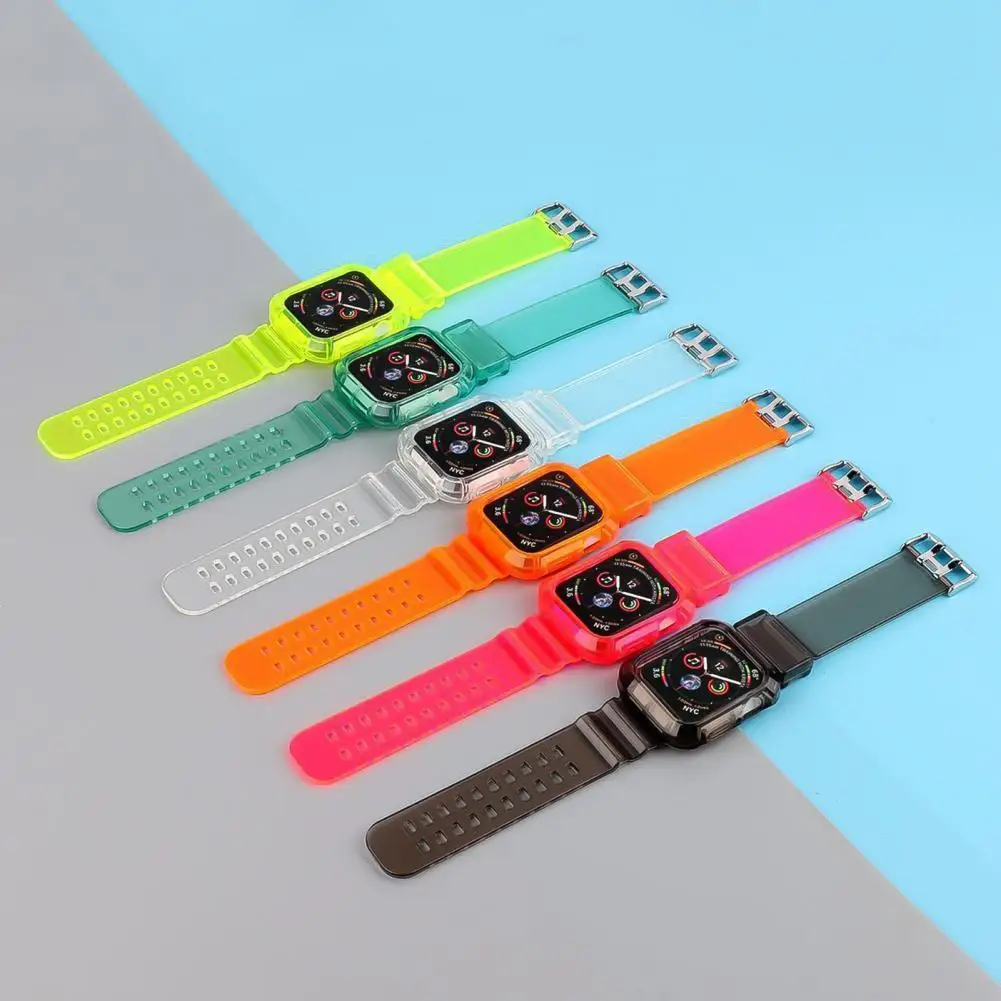 

38mm/40mm/42mm/44mm Transparent TPU Band Case for Apple Watch 1/2/3/4/5/6/SE
