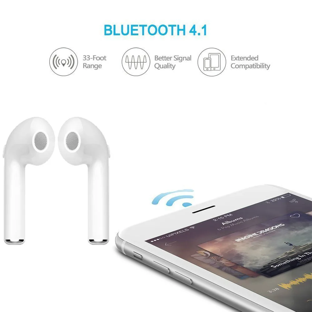 Двойные наушники TWS Bluetooth беспроводные наушники-вкладыши мини-наушники с