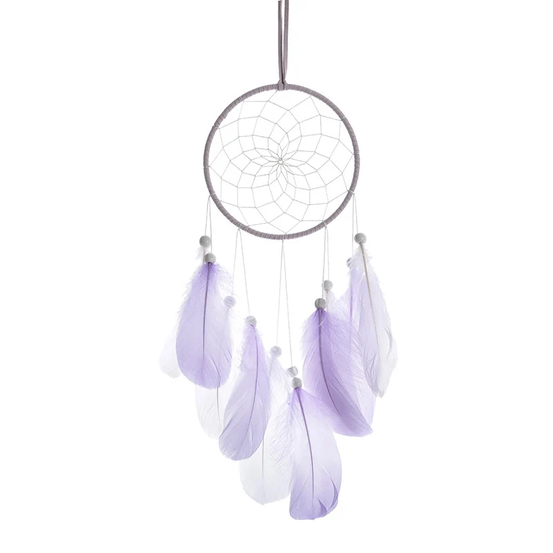 Dream Catcher Handmade Dreamcatcher Feather Wall Handmade Braided Wind Chimes Art For Wall Hanging Car Home Decoration Gifts images - 6