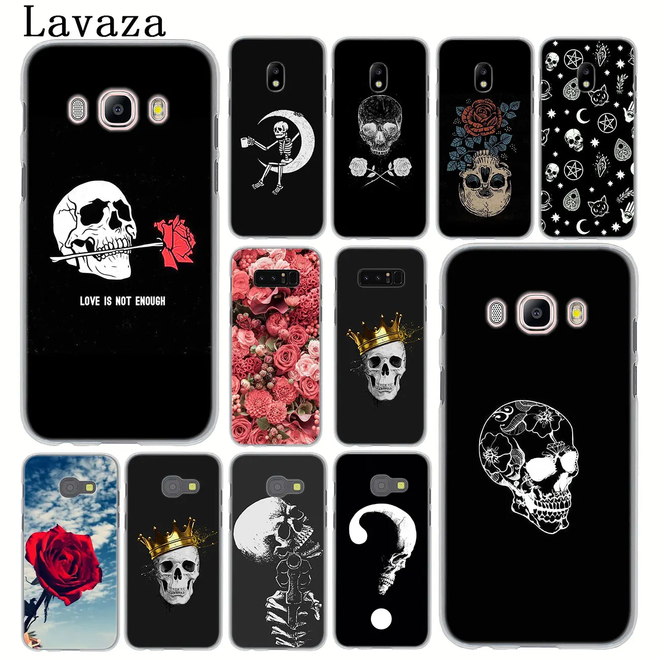 Lavaza череп цветок ворона чехол для телефона samsung Galaxy J8 J7 Duo J6 J5 J4 Plus 2018 2017 2016 J2 J3 Prime 2015