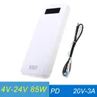 (Без батареи) QD188-PD двойной USB QC 3,0 + Type C PD DC Выход 8x18650 аккумуляторов DIY блок питания, держатель, чехол, быстрое зарядное устройство для