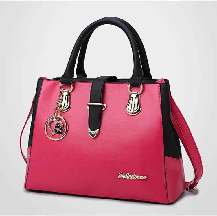 

Women's Designer Handbag 2021 Fashion New High quality PU Leather Women bag Contrast Lady Tote Shoulder Messenger Bag Crossbody