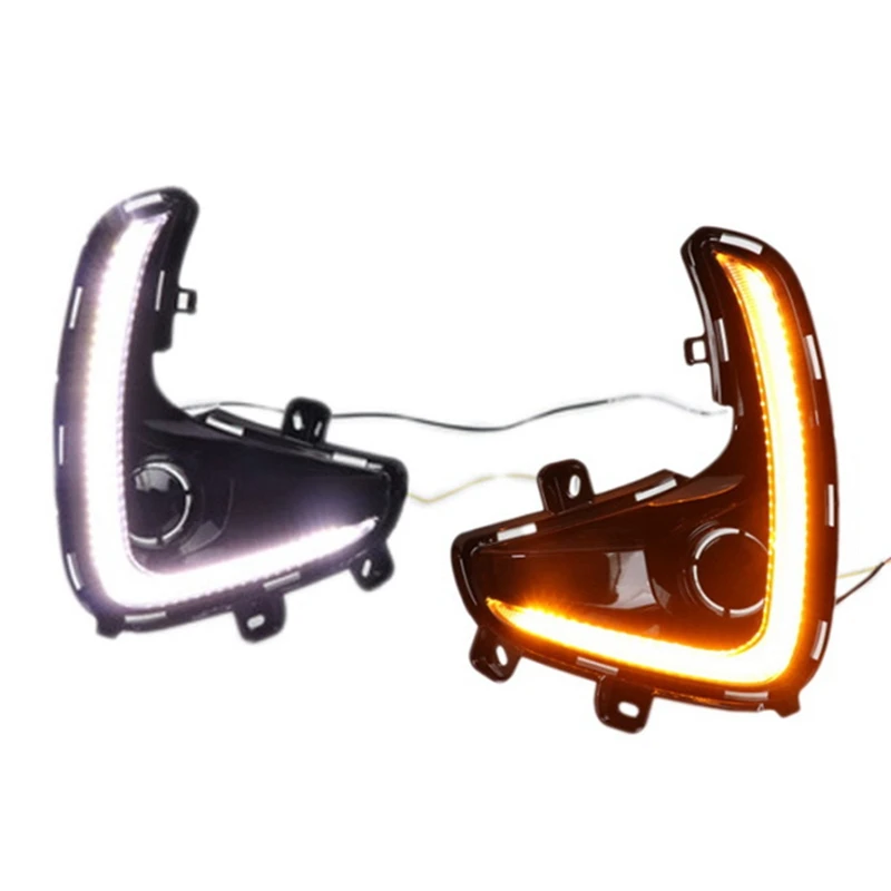 

Car LED DRL Daylight Dynamic Turn Signal Fog Lights Daytime Running Light with Controller for Toyota Yaris 2020 2021