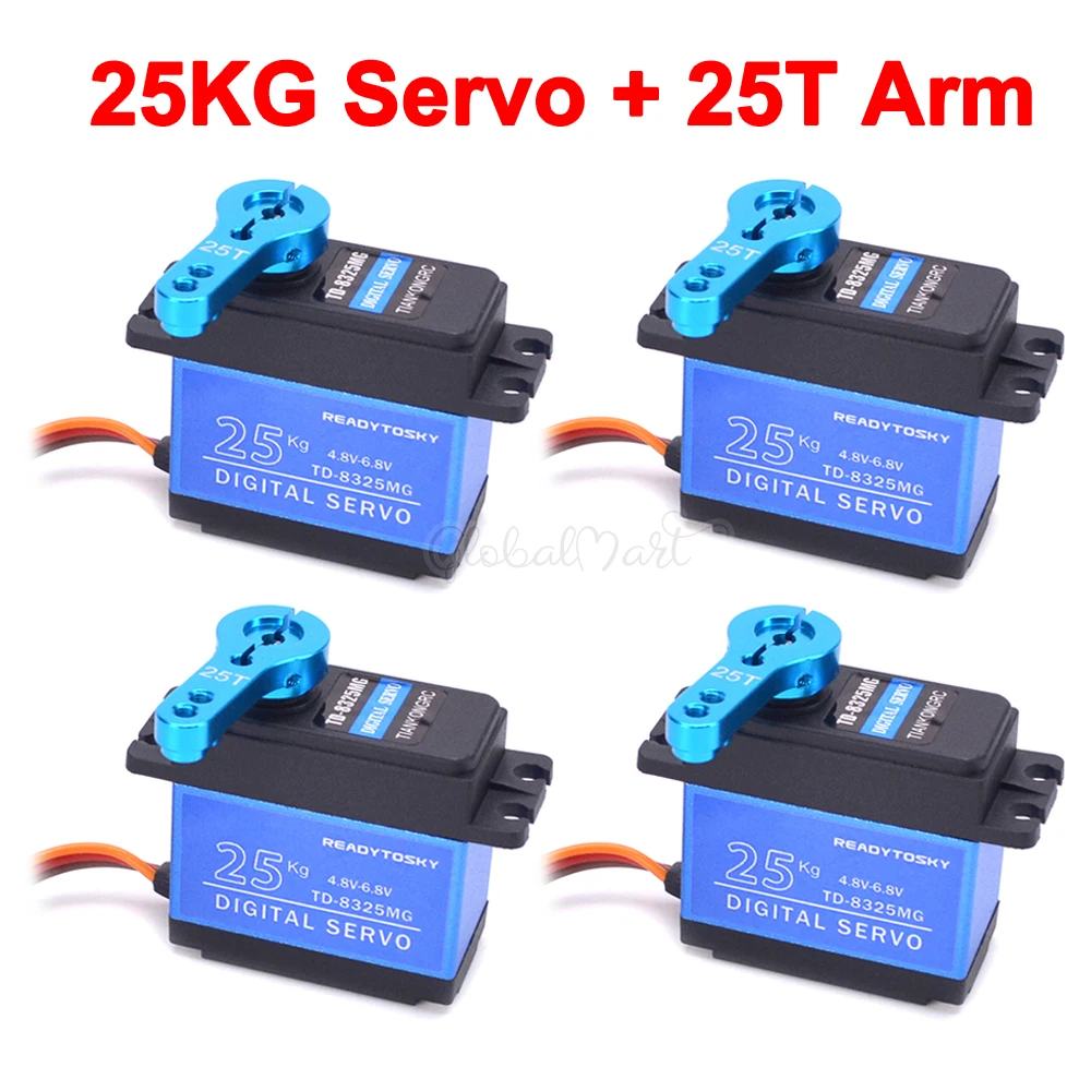 Обновление RC servo 25 кг металлический шестерни цифровой сервопривод baja
