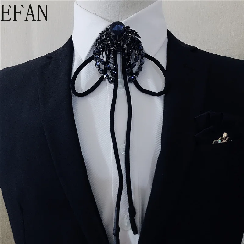 Ковбойский ошейник в западном стиле винтажная веревка с кристаллами Крылья