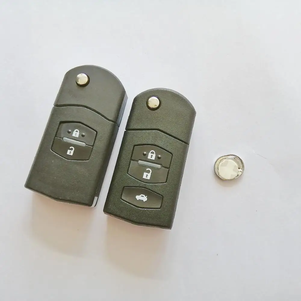 С логотипом 2/3 Кнопка дистанционный ключ заготовка чехол Складная откидная