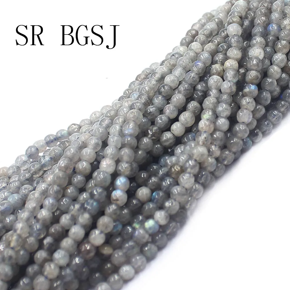 Бесплатная доставка 4 мм граненый круглый Серый лабрадорит ювелирные аксессуары
