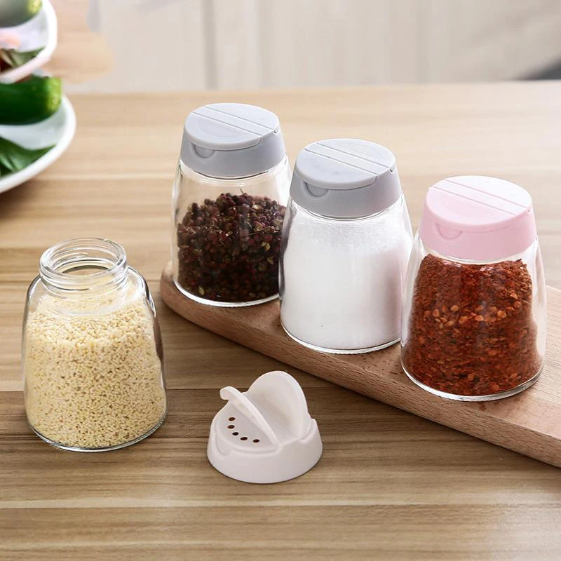 Бутылка для приправ с двойным открыванием 4 упаковки стеклянная приправа бутылка