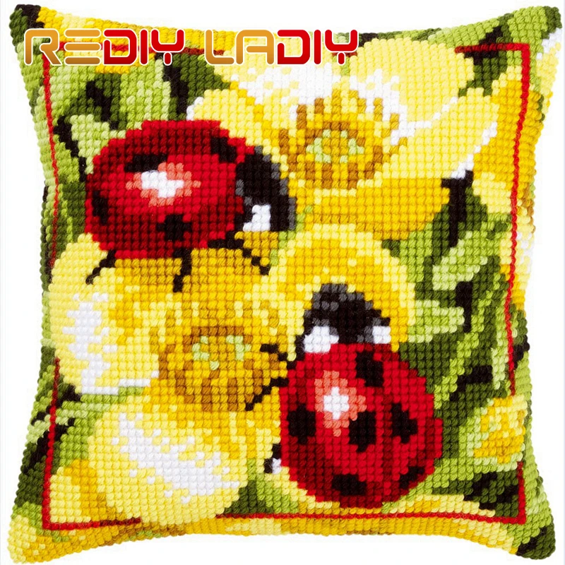 LADIY вышивка крестиком наволочка Орхидея Цветочные подушки для диванов