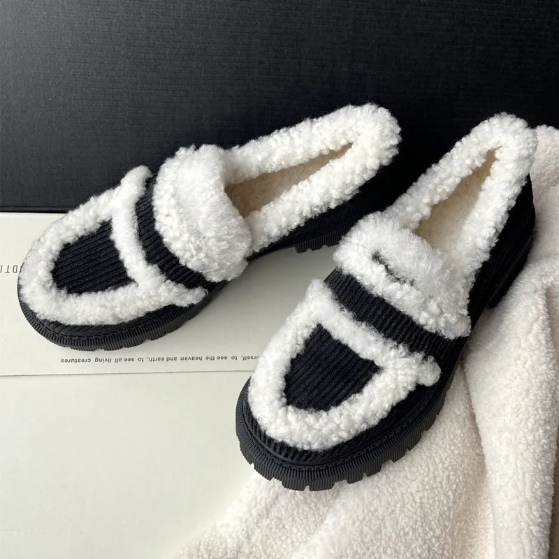 

Женские туфли из натуральной шерсти, на толстом высоком каблуке и платформе, размеры до 40