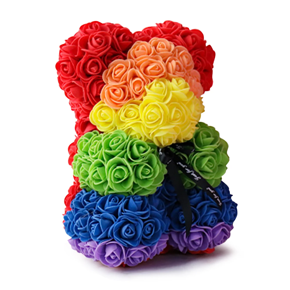 Милая Роза со стразами мишка имитация день рождения свадьба рождественские украшения для подруги игрушка