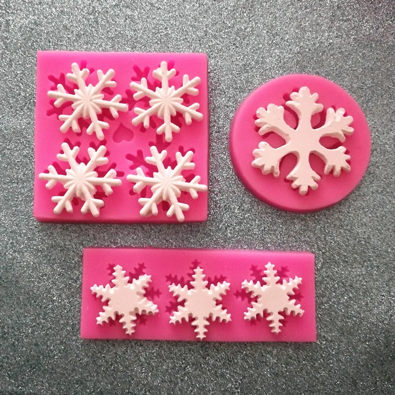 Рождественские снежинки в форме 3D кремниевой фотообои Сделай Сам кондитерский