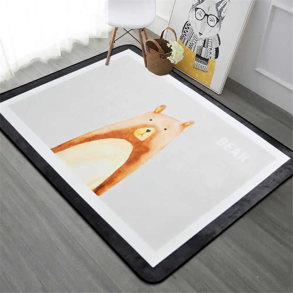 Новинка мягкие коврики с милыми мультяшными животными большие Нескользящие