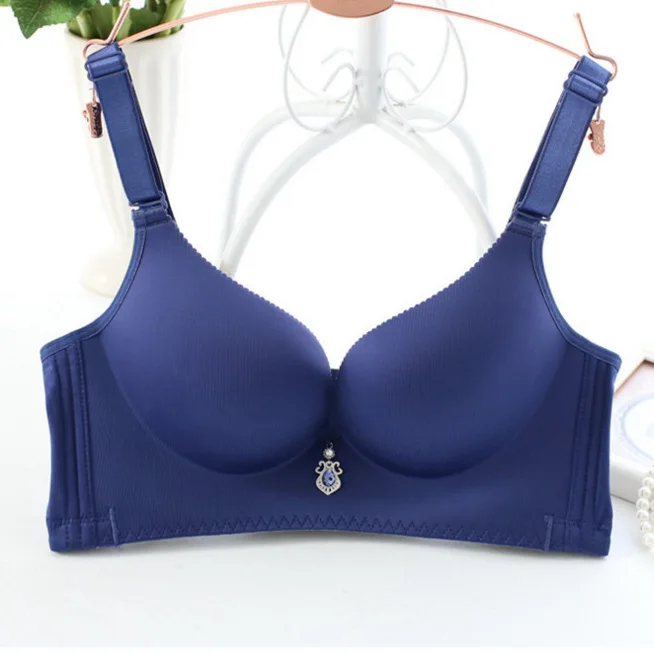 

34-42 New Fashion Lady Solid Bras Stripe Women Push Up Bra Deep V Sexy Brassiere Underwear Seamless No Rims Women's Bras
