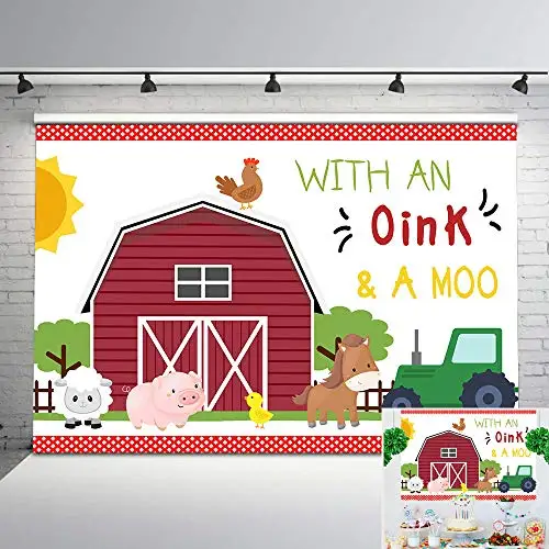 NeoBack ферма животные барный двор день рождения фон старый mcдональд барн фото