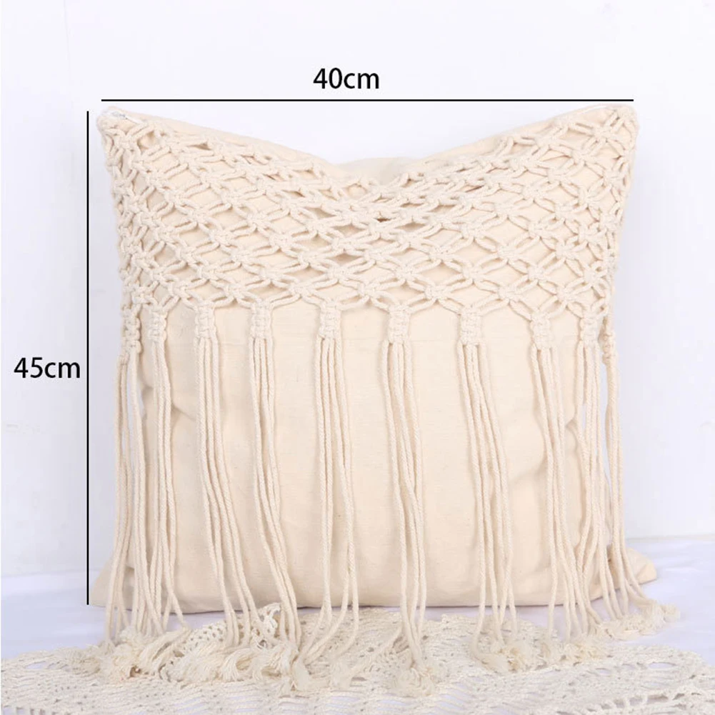 Наволочка для подушки квадратная наволочка из хлопчатобумажной нитки ручной