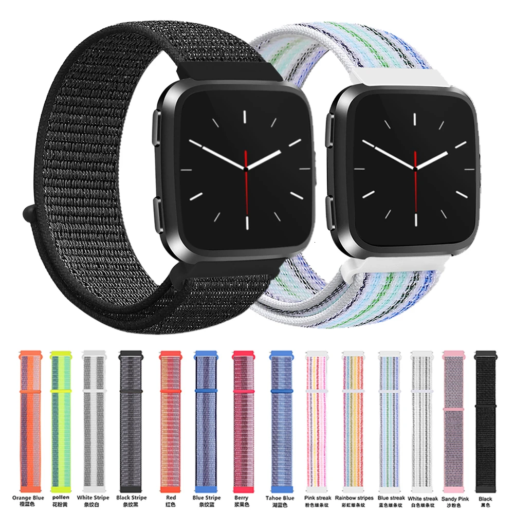 Nlyon ремешок для Fitbit Versa 2 Lite Мягкий Нейлоновый сменный Браслет для Fitbit Versa Lite band Edition аксессуары для умных часов