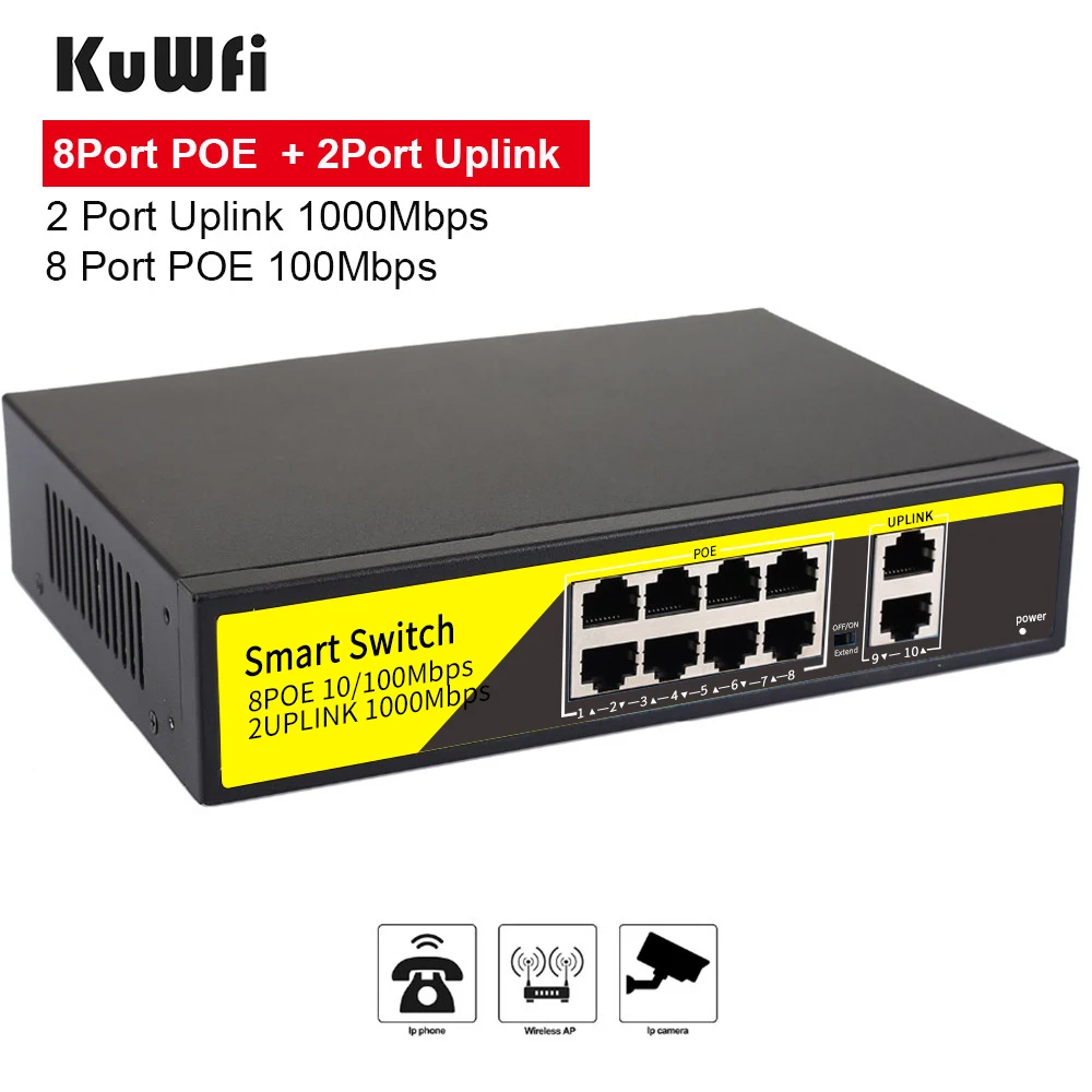 Гигабитный коммутатор Ethernet с POE IEEE 802 3 af/at сетевой 5/6/10 портами Vlan полный
