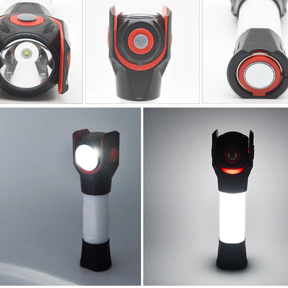 

12W XPG2 LED Camping Emergency Flashlight 18650 USB Rechargeable Work Light Magnet Inspection Lamp 3Modes Flash Warning Light