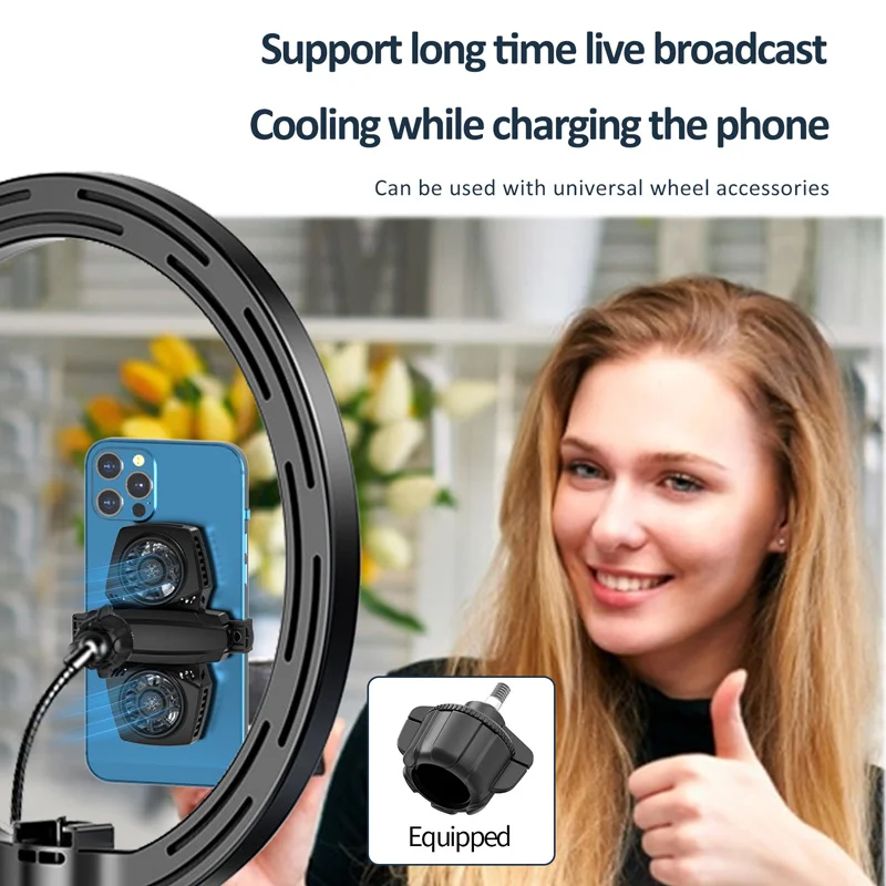 

Dual Fan Mobile Phone Cooler Gaming Semiconductor Cooling Radiator Mobile Phone Live Houde