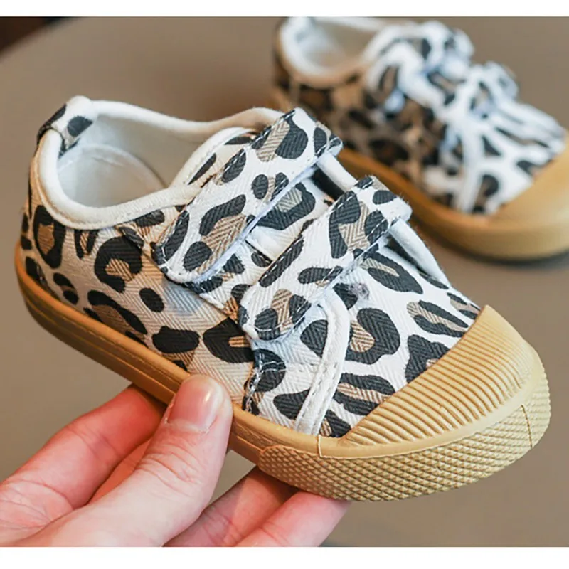 

Baby Girls Boy Shoes Kids Leopard Print Soft Rubber Sole Bottom Walking Casual Wild Canvas Shoes #28